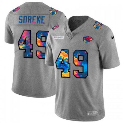 Kansas City Kansas City Chiefs #49 Daniel Sorensen Nike Multi-Color 2020 NFL Crucial Catch NFL Jersey Greyheather