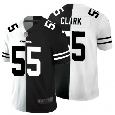 Kansas City Kansas City Chiefs #55 Frank Clark Black V White Peace Split Nike Vapor Untouchable Limited NFL Jersey