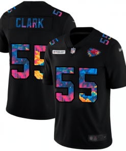 Kansas City Kansas City Chiefs #55 Frank Clark Nike Multi-Color Black 2020 NFL Crucial Catch Vapor Untouchable Limited Jersey