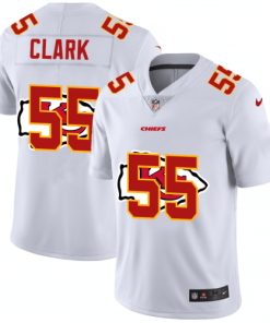 Kansas City Kansas City Chiefs #55 Frank Clark White Nike Team Logo Dual Overlap Limited NFL Jersey