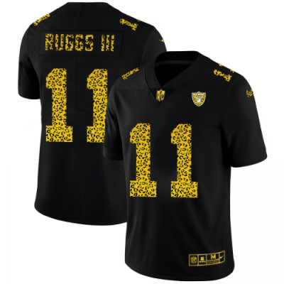 Las Vegas Raiders #11 Henry Ruggs III Nike Leopard Print Fashion Vapor Limited NFL Jersey Black