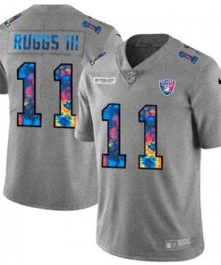 Las Vegas Raiders #11 Henry Ruggs III Nike Multi-Color 2020 NFL Crucial Catch NFL Jersey Greyheather
