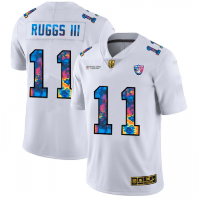 Las Vegas Raiders #11 Henry Ruggs III White Nike Multi-Color 2020 NFL Crucial Catch Limited NFL Jersey
