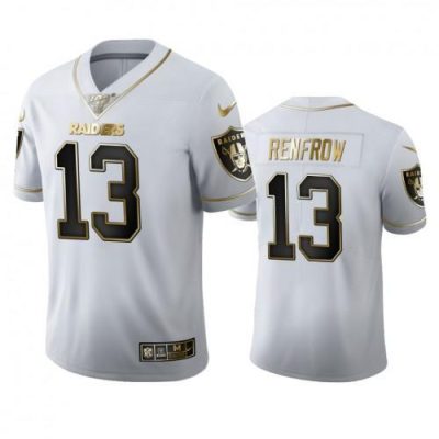 Las Vegas Raiders #13 Hunter Renfrow Nike White Golden Edition Vapor Limited NFL 100 Jersey