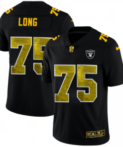 Las Vegas Raiders #75 Howie Long Black Nike Golden Sequin Vapor Limited NFL Jersey