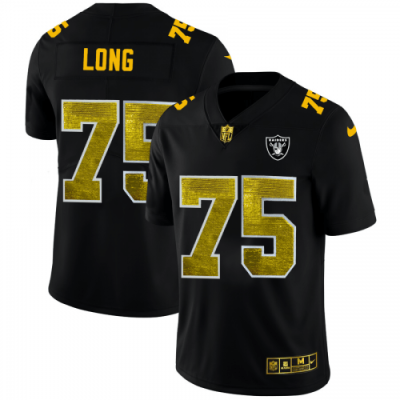 Las Vegas Raiders #75 Howie Long Black Nike Golden Sequin Vapor Limited NFL Jersey