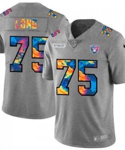 Las Vegas Raiders #75 Howie Long Nike Multi-Color 2020 NFL Crucial Catch NFL Jersey Greyheather