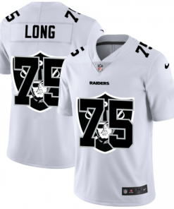 Las Vegas Raiders #75 Howie Long White Nike Team Logo Dual Overlap Limited NFL Jersey
