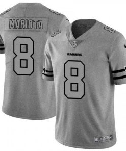 Las Vegas Raiders #8 Marcus Mariota Nike Gray Gridiron II Vapor Untouchable Limited NFL Jersey