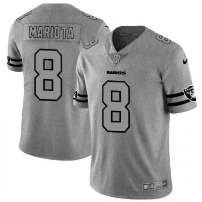 Las Vegas Raiders #8 Marcus Mariota Nike Gray Gridiron II Vapor Untouchable Limited NFL Jersey