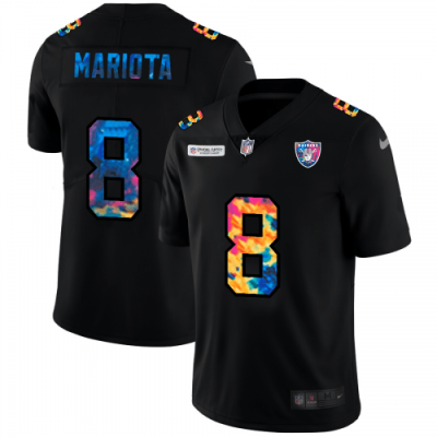 Las Vegas Raiders #8 Marcus Mariota Nike Multi-Color Black 2020 NFL Crucial Catch Vapor Untouchable Limited Jersey