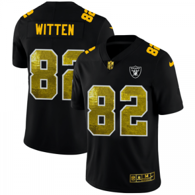 Las Vegas Raiders #82 Jason Witten Black Nike Golden Sequin Vapor Limited NFL Jersey