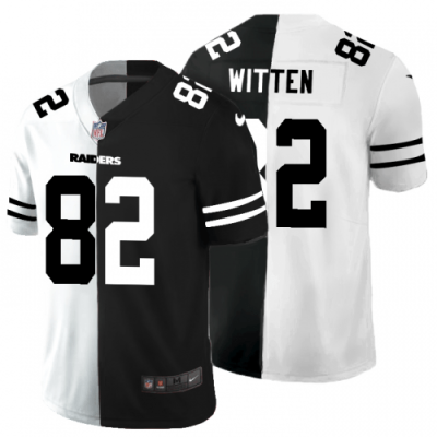Las Vegas Raiders #82 Jason Witten Black V White Peace Split Nike Vapor Untouchable Limited NFL Jersey