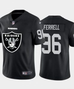 Las Vegas Raiders #96 Clelin Ferrell Black Nike Big Team Logo Vapor Limited NFL Jersey