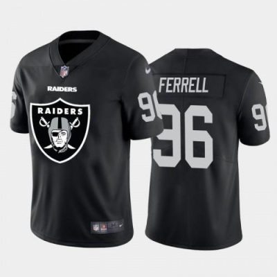 Las Vegas Raiders #96 Clelin Ferrell Black Nike Big Team Logo Vapor Limited NFL Jersey