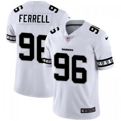 Las Vegas Raiders #96 Clelin Ferrell Nike White Team Logo Vapor Limited NFL Jersey