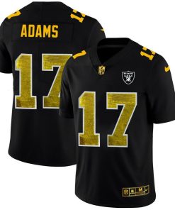 Las Vegas Raiders #17 Davante Adams Black Nike Golden Sequin Vapor Limited NFL Jersey