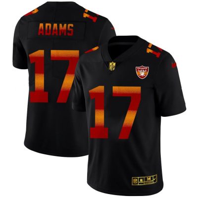 Las Vegas Raiders #17 Davante Adams Black Nike Red Orange Stripe Vapor Limited NFL Jersey