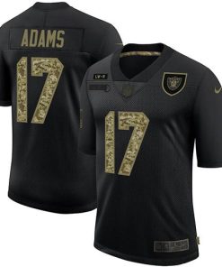 Las Vegas Raiders #17 Davante Adams Nike 2020 Salute To Service Camo Limited NFL Jersey Black