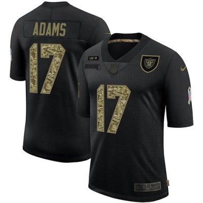 Las Vegas Raiders #17 Davante Adams Nike 2020 Salute To Service Camo Limited NFL Jersey Black