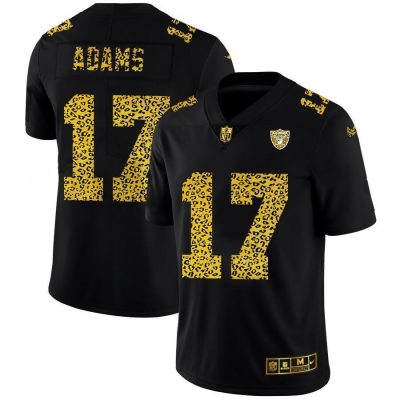 Las Vegas Raiders #17 Davante Adams Nike Leopard Print Fashion Vapor Limited NFL Jersey Black