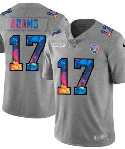 Las Vegas Raiders #17 Davante Adams Nike Multi-Color 2020 NFL Crucial Catch NFL Jersey Greyheather