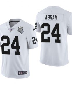 Las Vegas Raiders #24 Johnathan Abram Nike 2020 Inaugural Season Vapor Limited NFL Jersey White
