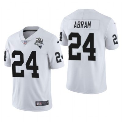 Las Vegas Raiders #24 Johnathan Abram Nike 2020 Inaugural Season Vapor Limited NFL Jersey White