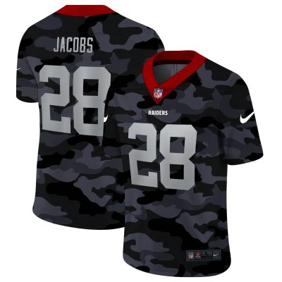 Las Vegas Raiders #28 Josh Jacobs Nike 2020 Black CAMO Vapor Untouchable Limited Stitched NFL Jersey