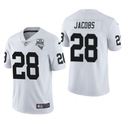 Las Vegas Raiders #28 Josh Jacobs Nike 2020 Inaugural Season Vapor Limited NFL Jersey White