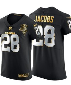 Las Vegas Raiders #28 Josh Jacobs Nike Black Edition Vapor Untouchable Elite NFL Jersey