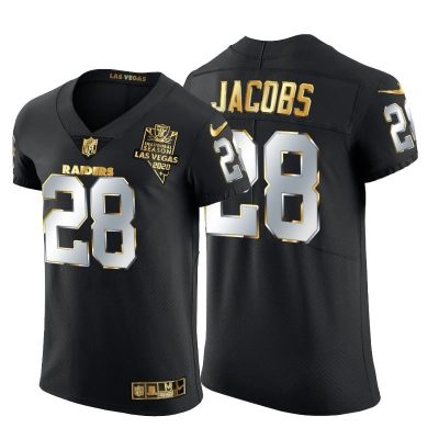 Las Vegas Raiders #28 Josh Jacobs Nike Black Edition Vapor Untouchable Elite NFL Jersey