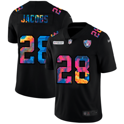 Las Vegas Raiders #28 Josh Jacobs Nike Multi-Color Black 2020 NFL Crucial Catch Vapor Untouchable Limited Jersey