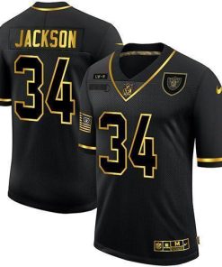 Las Vegas Raiders #34 Bo Jackson Nike 2020 Salute To Service Golden Limited NFL Jersey Black