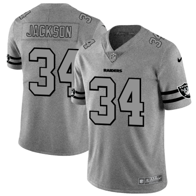 Las Vegas Raiders #34 Bo Jackson Nike Gray Gridiron II Vapor Untouchable Limited NFL Jersey