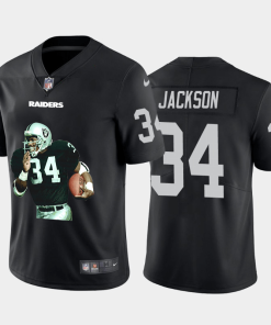 Las Vegas Raiders #34 Bo Jackson Nike Player Signature Moves Vapor Limited NFL Jersey Black