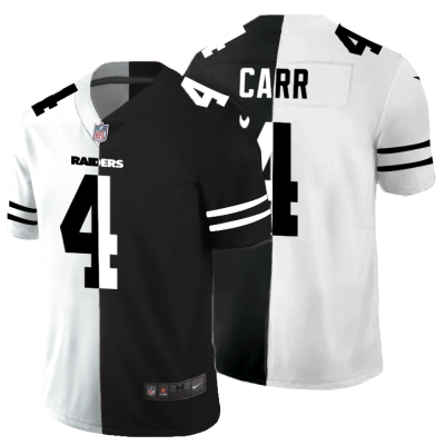 Las Vegas Raiders #4 Derek Carr Black V White Peace Split Nike Vapor Untouchable Limited NFL Jersey