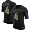Las Vegas Raiders #4 Derek Carr Nike 2020 Salute To Service Camo Limited NFL Jersey Black