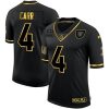 Las Vegas Raiders #4 Derek Carr Nike 2020 Salute To Service Golden Limited NFL Jersey Black