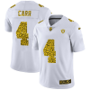 Las Vegas Raiders #4 Derek Carr Nike Flocked Leopard Print Vapor Limited NFL Jersey White