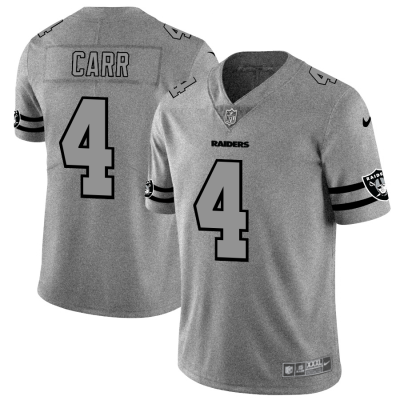 Las Vegas Raiders #4 Derek Carr Nike Gray Gridiron II Vapor Untouchable Limited NFL Jersey