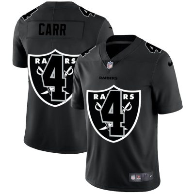 Las Vegas Raiders #4 Derek Carr Nike Team Logo Dual Overlap Limited NFL Jersey Black
