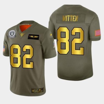 Las Vegas Raiders #82 Jason Witten Nike Olive Gold 2019 Salute to Service Limited NFL 100 Jersey
