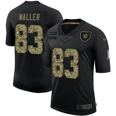 Las Vegas Raiders #83 Darren Waller Nike 2020 Salute To Service Camo Limited NFL Jersey Black