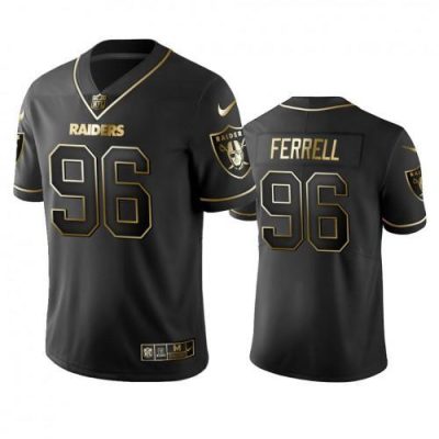 Las Vegas Raiders #96 Clelin Ferrell Stitched NFL Vapor Untouchable Limited Black Golden Jersey