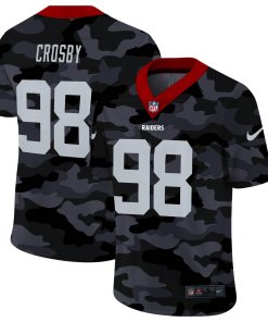 Las Vegas Raiders #98 Maxx Crosby Nike 2020 Black CAMO Vapor Untouchable Limited Stitched NFL Jersey
