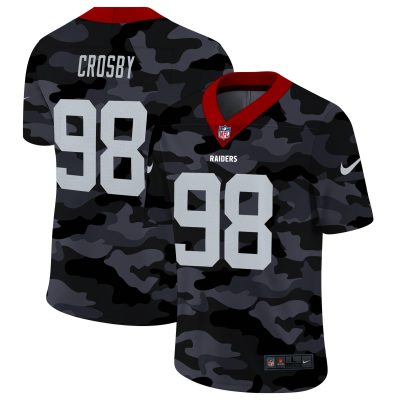 Las Vegas Raiders #98 Maxx Crosby Nike 2020 Black CAMO Vapor Untouchable Limited Stitched NFL Jersey