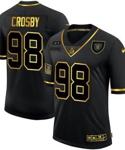Las Vegas Raiders #98 Maxx Crosby Nike 2020 Salute To Service Golden Limited NFL Jersey Black