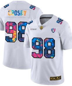 Las Vegas Raiders #98 Maxx Crosby White Nike Multi-Color 2020 NFL Crucial Catch Limited NFL Jersey