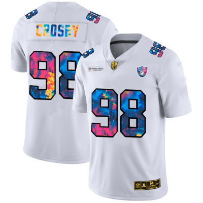 Las Vegas Raiders #98 Maxx Crosby White Nike Multi-Color 2020 NFL Crucial Catch Limited NFL Jersey
